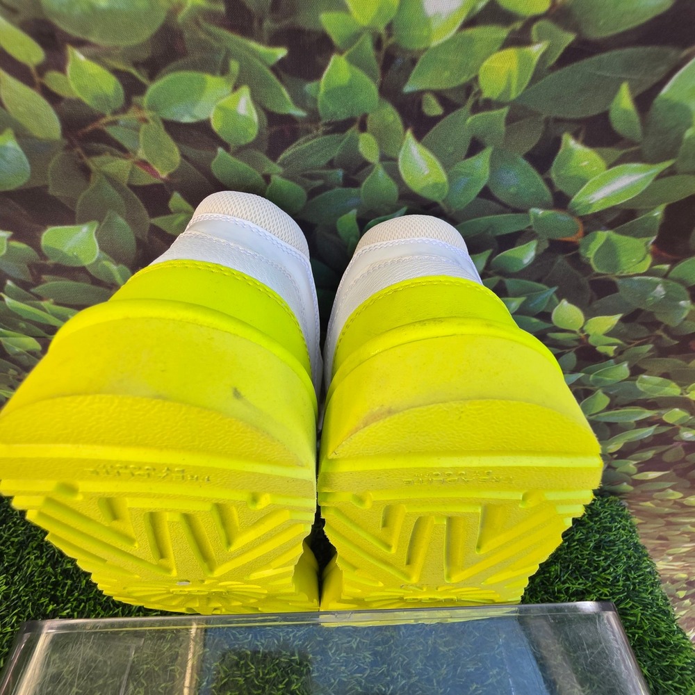 UGG CA805 Sulfur White Neon Yellow Leather Sneakers 1114262 Mens 12 - Picture 12 of 12